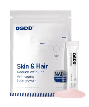 Biotin Supplement for Supports Healthy Hair Skin & Nails Hair Growth Vitamins for Women & Men with 1000mcg Biotin 1000mg NAD Collagen Sodium Non-GMO & No Gluten 20 Servings 4.23 Ounce (Pack of 1)