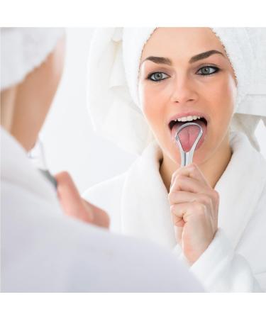 Dual Pack Tongue Cleaner Set for Adults & Children - Stainless Steel Tongue Scraper with Mini Hook - Best Oral Hygiene Tool - Buy Online on GoSupps.com