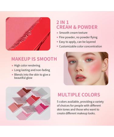  SONGVISON Cream blush palette 2 colors blush color corrector foundation palette natural and long-lasting look - Buy Online on GoSupps.com