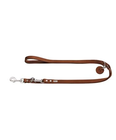 HUNTER Adjustable dog leash leather simple durable supple 2.0 x 200 cm cognac cognac 2.0 x 200 cm - Buy Online on GoSupps.com