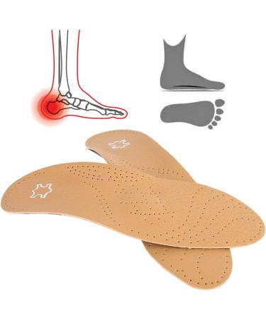 Breathable Leather Insoles | Orthopedic EVA Shoe Inserts for Men & Women - Comfort for Tired Feet (Size 39/40) - Buy Online on GoSupps.com