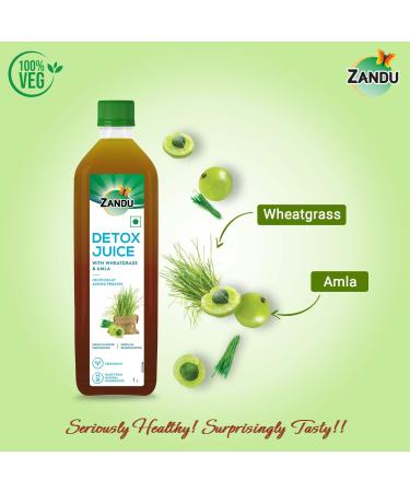 ZANDU Detox Juice 1L - 100% Ayurvedic & Natural Rich in Vitamin C Supports Body Detox & Blood Purification - Buy Online on GoSupps.com