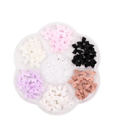 Bow Nail Charms Colorful Bow-Knot Nail Stud Rhinestones Crystal 3D Nail Charms Nail Design Stones for Jewelry Craft DIY Decoration