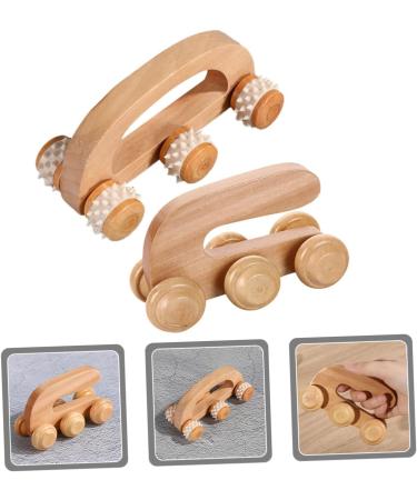 Magiclulu 2-Piece Wood Massage Roller | Back Massager & Foot Massage Device for Deep Tissue Relief - Buy Online on GoSupps.com