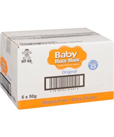 Hot-Kid Baby Mum-Mum Rice Rusks Original Gluten Free Allergen Free Non-GMO Rice Teether Cookie for Teething Infants 50gms 24 Rusks per box - Case pack of 6 - Buy Online on GoSupps.com