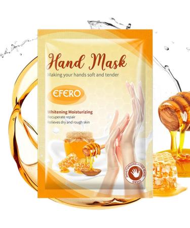 Moisturizing Hand Mask Gloves (3 Pairs) with Honey | Ultimate Hand Care for Dry Aging Cracked Skin - Buy Online on GoSupps.com