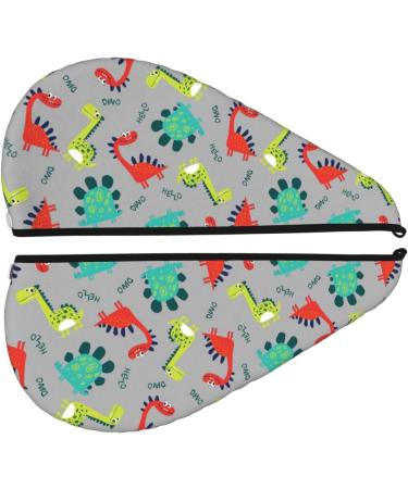 Buy Cute Dinosaur Hair Towel Wrap | Quick Drying Hair Drying Turban with Button - Buy Online on GoSupps.com