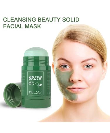 Green Tea Blackhead Remover & Purifying Clay Mask Stick - 2 Pack for Deep Pore Cleansing and Skin Brightening - Men and Women - Buy Online on GoSupps.com