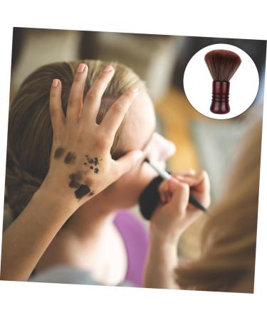 Beavorty 1PC fiber wool Powder Mineral Brush tool Hairdressing Hair Brush neck dust brush wooden handle hair brush soft bristle cleaning Hair Brush travel makeup brush hair - Buy Online on GoSupps.com