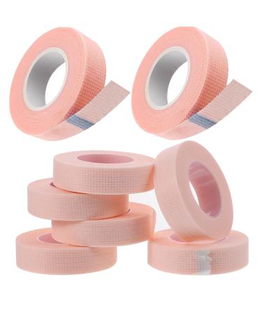 Pink Lash Tape Rolls - Pack of 8 | Non-Woven Fabric Breathable Multi-Use Beauty Tape