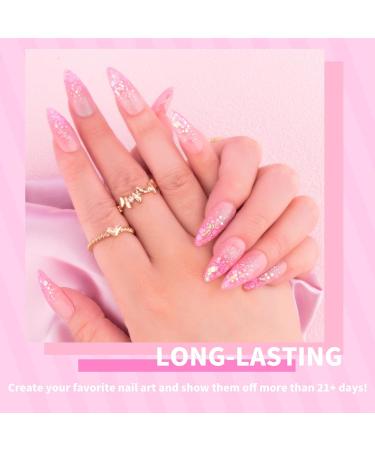 Noirwhite Glitter Gel Nail Polish Set -12 Colors Sparkle Aurora Sequins Gel Polish Resplendent Neon Colorful Trendy Translucent Glitter Solid Nail Polish Kit Pink Gold White Blue Green Soak Off UV LED Solid Gel Nail Polish for Home DIY Manicure Nail Salon - Buy Online on GoSupps.com