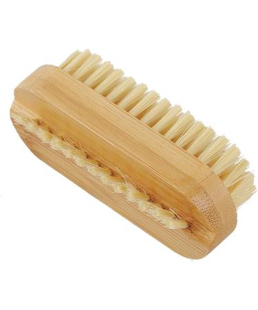 2 Pcs Double Sided Wooden Nail Brushes | Bamboo Handle Scrubber for Hand & Toe Nail Cleaning | Small Fingernail Brush for Garden, Salon Use - Buy Online on GoSupps.com