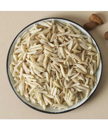 ORGANIC almonds 1 kg | blanched & sliced | no additives | plastic-free packaging