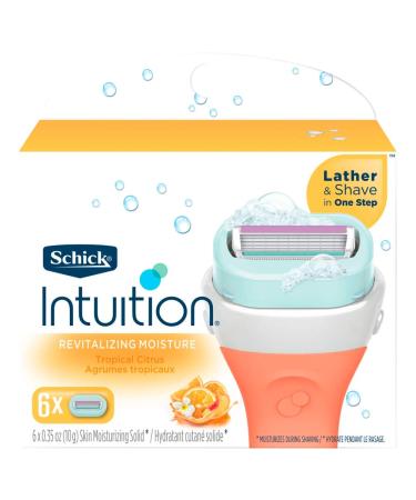 Schick Intuition Revitalizing Moisture Razor Blade Refills for Women, , 0.35 Ounce , 6 Count (Pack of 1)