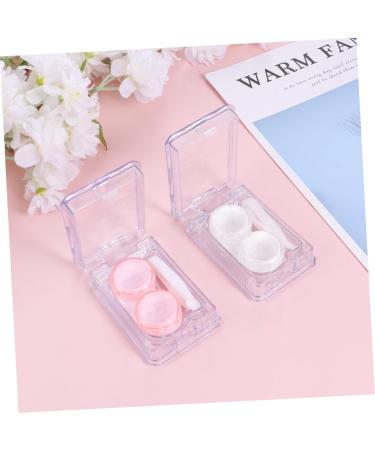 Homsfou 4-Piece Mini Contact Lens Holder Set | Transparent Portable Lens Cases | Cute Colored Lens Containers - Shop Internationally! - Buy Online on GoSupps.com