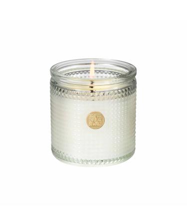 White Amaryllis & Rosemary - Textured Glass Candle