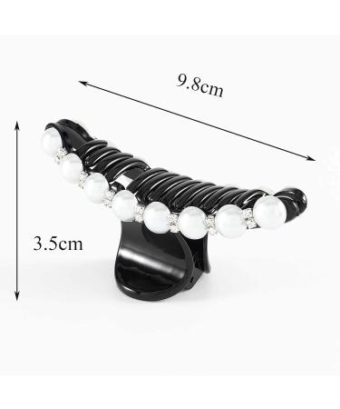 Runmi Pearl & Crystal Hair Clips - Stylish Accessories for Women & Girls (2 Pack) - Buy Online on GoSupps.com
