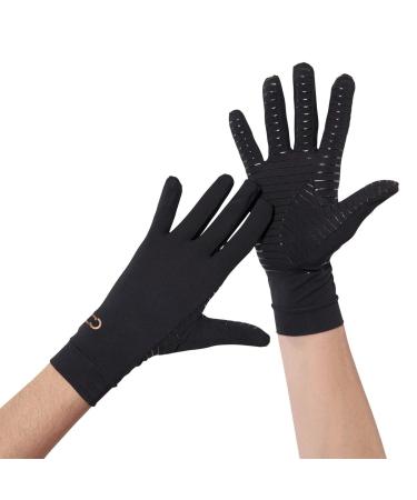 Medium Copper Compression Arthritis Gloves with Touchscreen Tips - Relief for Hand Pain, Carpal Tunnel, Rheumatoid, Inflammation, Tendonitis, and Nerve Damage - Ideal for Men and Women | 1 Pair - Buy Online on GoSupps.com
