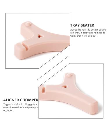Zeenchoice Orthodontic Aligner Chewies: Y-shaped Chompers for Clear/Metal Braces | Pink/Peach Scented, with Storage Case - Buy Online on GoSupps.com
