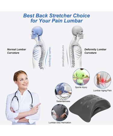Veneka Lumbar Vertebrae Back Support Pillow - Pain Relief for Lower Back | Traction & Comfort in Black - Shop Internationally! - Buy Online on GoSupps.com