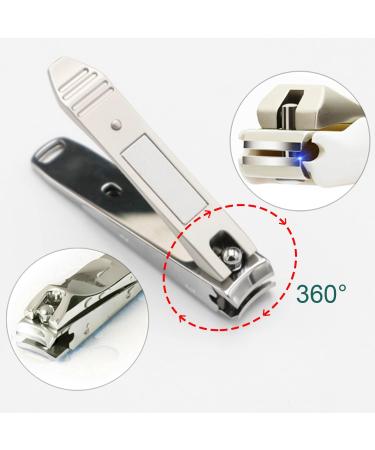 Rnitle Professional Nail Clipper Set - Stainless Steel Fingernail & Toenail Clippers with Catcher & File | 63mm for Easy Use - Buy Online on GoSupps.com