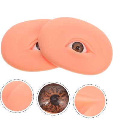 Hemoton 1 pair Eye Practice Eyeshadow Training Boards Makeup Skin Model Silicone Models Eyebrow 7.70X5.70X1.50CM As Shown - Buy Online on GoSupps.com