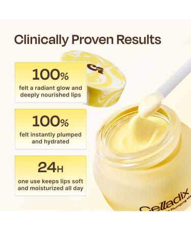 Celladix Overnight Lip Plumping Mask with Banana PDRN Pudding-Like Melting Balm Texture Vanilla Scent Hydrating & Mild Plumping Treatment for Kissable Lips with Honey & Collagen 0.5 Fl oz - Buy Online on GoSupps.com