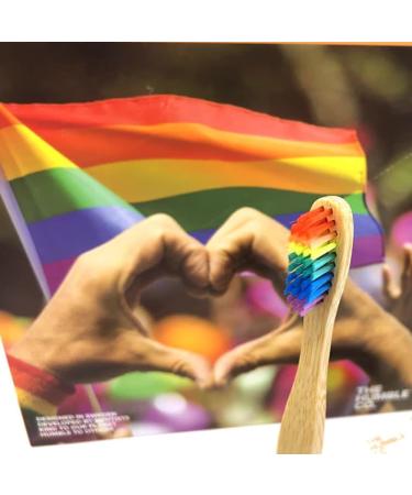 Rainbow Bamboo Soft Wave Toothbrush - Eco-Friendly Adult Dental Hygiene & Superior Oral Care - Buy Online on GoSupps.com