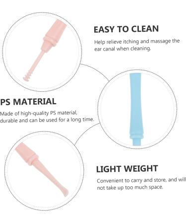 HAKIDZEL 4Pcs Double Head Ear Cleaning Tools Durable Ear Wax with Spiral Massage Tips Ear Wax Removal Supplies for Ear - Buy Online on GoSupps.com