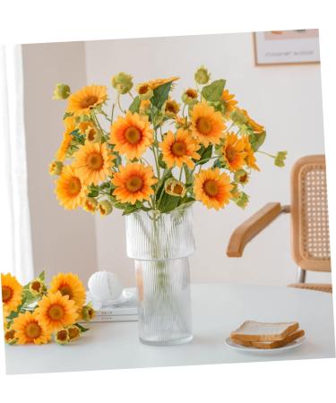 DECHOUS Simulated Sunflower Faux Sunflower Arrangement Sunflower Decor Realistic Sunflower Artifical Flower Arrangement Delicate Sunflower Bouquets Silk Flower Single Flower Yellow Flower - Buy Online on GoSupps.com