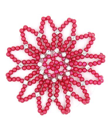 Elastic Crochet Hair Bun Covers with Rhinestone - 6pcs Colorful Mix | Handmade Hair Net Holder for Women - Ideal for Dancing, Sports, and Daily Wear - Buy Online on GoSupps.com