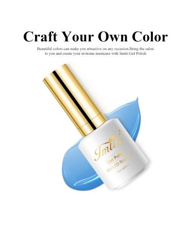 Imiti Jelly UV Nail Polish - Blue 15ml | Transparent Gel for DIY Manicure - Soak Off LED Nail Polish for Salon & Home Use - Buy Online on GoSupps.com
