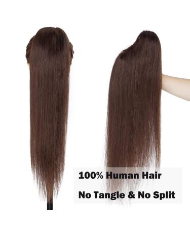 SEGO 100% Remy Dark Brown Ponytail Extension | Clip-In Real Hair Braid - 14 (35cm) - Buy Online on GoSupps.com