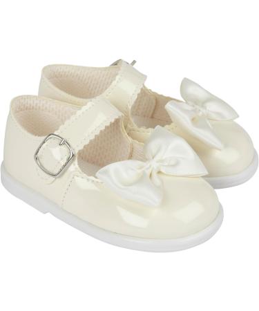 Baypods Toddler Shoes | Hard Sole Baby Girls First Walking Shoes | Anti-Slip Sole First Walkers | Made in England | Ivory Patent | Size 4 UK - Buy Online on GoSupps.com