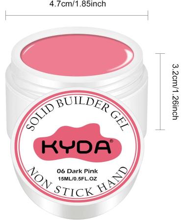 KYDA 2 Colors Nail Extension Solid Builder Gel Solid Non-stick Extension Gel for Nails Hard Builder Gel for Nail Art Design Premium Color Extend Gel for Beginners Nails(Clear and Dark Pink) - Buy Online on GoSupps.com