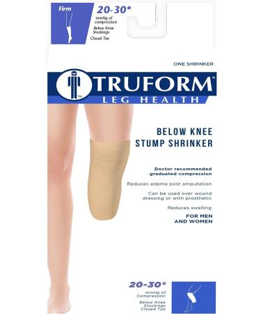 Truform-OTC 0832-M Below Knee Stump Shrinker Compression Sleeve with Ventilation - Beige, Medium (12-16 Calf) - Amputee Care - Buy Online on GoSupps.com