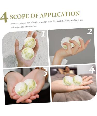 Lurrose Gymnastics Ball Set - 3 Jade Hand Exercise Balls for Forearm Strength Fitness & Relief | Marble Baoding Lantian Jade | 3.5cm - 3 Colors - Buy Online on GoSupps.com