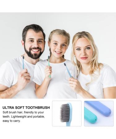 Gatuida 6 STK Soft Bristle Travel Toothbrush Set - Ultra Gentle Wheat Gum Care | Perfect Household Gift - International Shipping - Buy Online on GoSupps.com