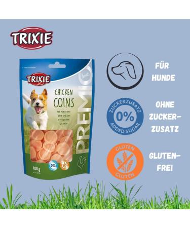 Trixie Premio Dog Chicken Coins 100g | Gluten-Free Grain-Free Treats for Training & Rewards | Assorted Duckies 20g (5 Pack) - Premium Dog Treats - Buy Online on GoSupps.com