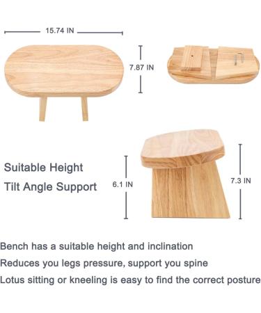 BEENSPIN Meditation Bench - Handcrafted Seiza Prayer Stool for Stable and Comfortable Meditation Practice - Buy Online on GoSupps.com