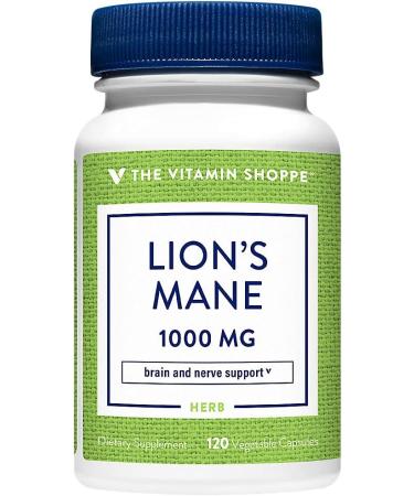The Vitamin Shoppe Lion's Mane Nootropic Mushroom Formula for (120 Vegetable Capsules) 120 Count (Pack of 1) - Buy Online on GoSupps.com
