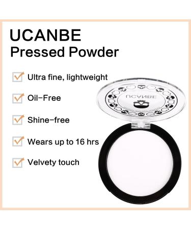 UCANBE White Pressed Setting Powder - Translucent Matte Finishing for Halloween & Special Effects Makeup | Long-Lasting Coverage Portable Compact - Buy Online on GoSupps.com