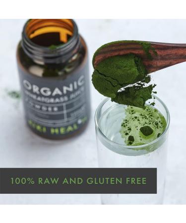 KIKI Health Organic Wheatgrass Juice Powder 100g - High Chlorophyll & Vitamin Content for Immune System, Vision & Skin - Non-GMO & Gluten Free - Buy Online on GoSupps.com