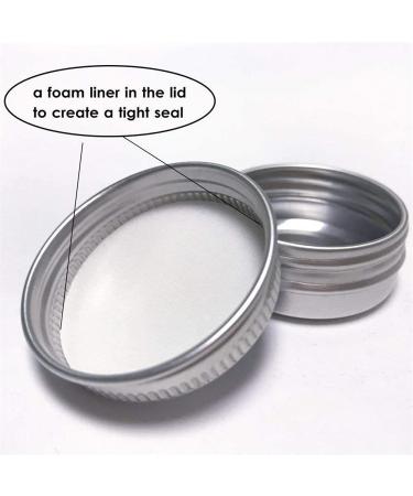 JOYWEE Aluminum Tin Jars 24 Pack.5 Oz/15ml - Empty Cosmetic Metal Tins for Candle, Lip Balm, Salve, Makeup - Screw Cap Lid, Round Pot Container - Buy Online on GoSupps.com