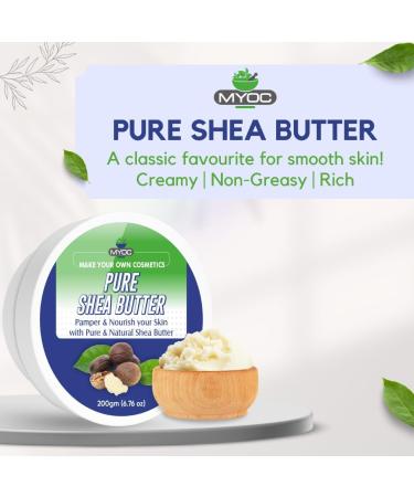 Sheabutter Kosmetikqualit t | Unraffinierte nat rliche Butter f r Hautpflege Haarpflege und DIY-Formulierungen | Ideal f r Cremes Balsame Lotionen und K rperbutter 200 g / 7 05 oz - Buy Online on GoSupps.com