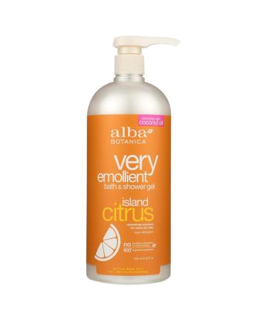 Very Emollient Bath & Shower Gel Island 32 fl oz (947 ml) Gel by Alba Botanica