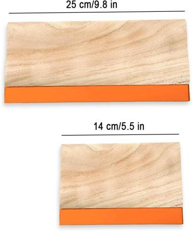 Craft Rubber Wooden Handle Silk Screen Printing Squeegee Blade 2 Pack - 14cm/25cm - Buy Online on GoSupps.com