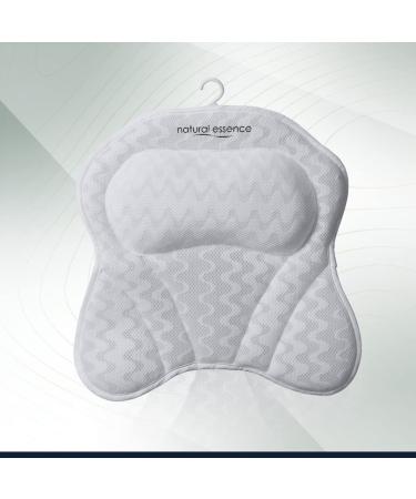 Natural Essence Bath Pillow Soft Air Mesh, Premium Quality 3D Bath Accessories, Washable and Supports Back Neck and Quality Headrest Relaxation - Valentines Day Gifts for Him and Her by Trade Sailor