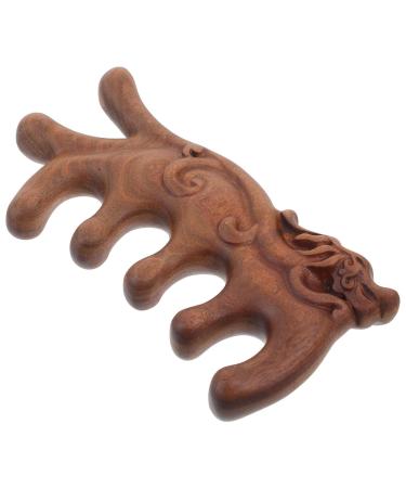 Patkaw Wooden Massage Comb | Broad Tooth Scalp Massager | Retro Decorative Kamm & Gua Sha Tool | Manual Acupuncture Massager for Fatigue Relief | International Shipping Available - Buy Online on GoSupps.com