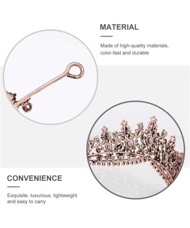 Elegant Lurrose Antique Green Crystal Crown - Vintage Bridal Headgear & Jewelry for Weddings - Princess Queen Diadem - Buy Online on GoSupps.com